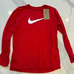 Nike Youth Dry-fit Long Sleeve (Red - M) NWT